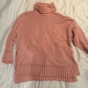 Aerie Light Pink Turtleneck Sweater Small